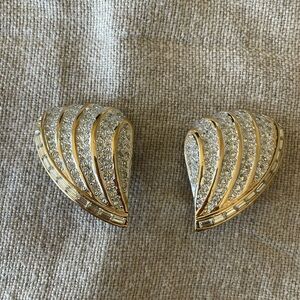 Vogue Bijoux Vintage Clip-On Earrings, signed, unique